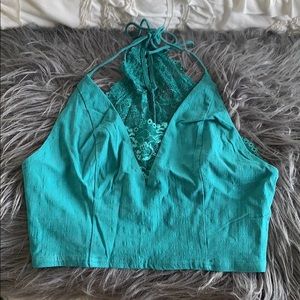 Free People Blue Crop top
